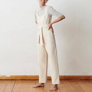 Aday Power Suit Sleeveless Straight Leg Cottagecore Country Jumpsuit Bib Large